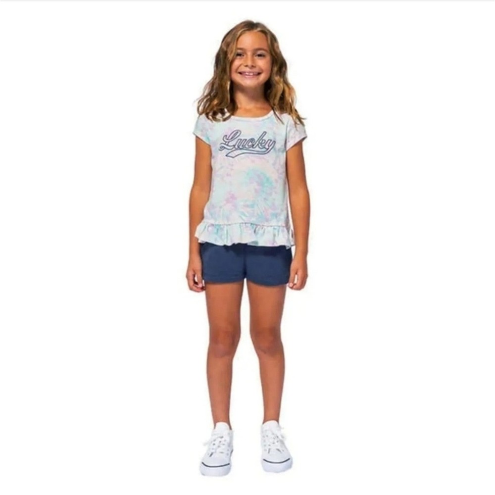 Lucky Brand Girls T-Shirt Tee Shorts  2-Piece Set